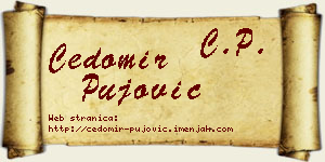 Čedomir Pujović vizit kartica